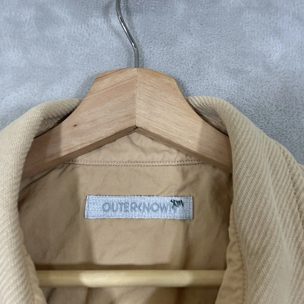 Outerknown Blanket Shirt Men's Medium Tan Heavy Flannel Cotton Button Up Casual - Picture 4 of 11